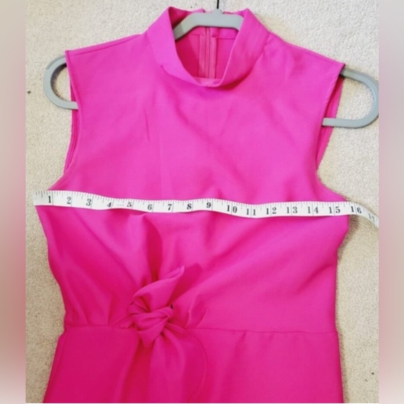 MANGO - Fushia Sleeveless Dress - Picture 4 of 6